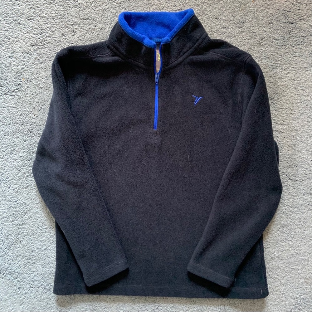 Boys navy blue fleece top zip Old Navy small 6/7
